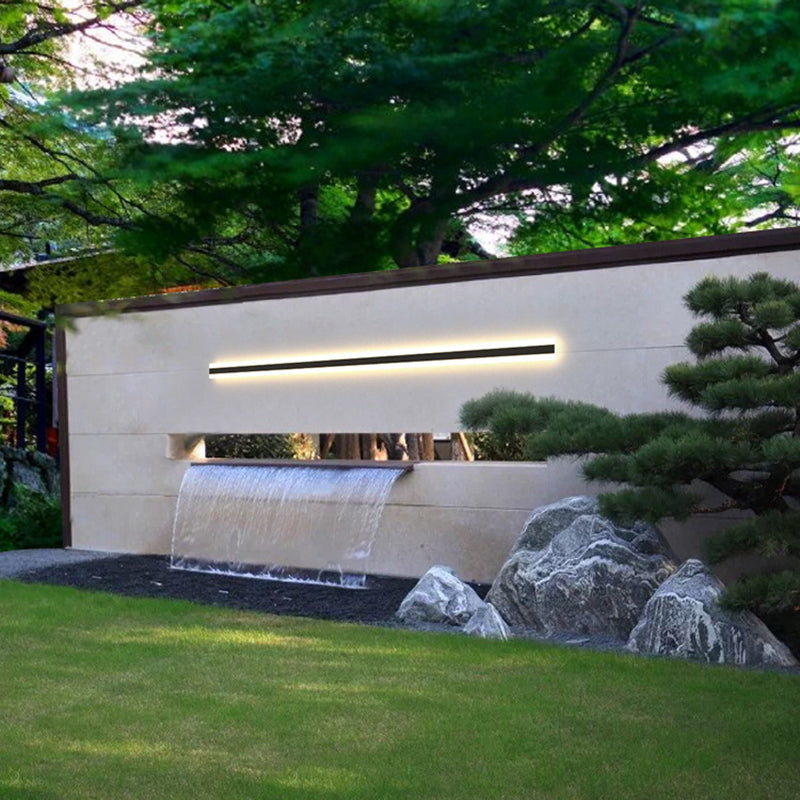 Lámpara de pared LED lineal de estilo contemporáneo 1 Luz de la pared de pared al aire libre.