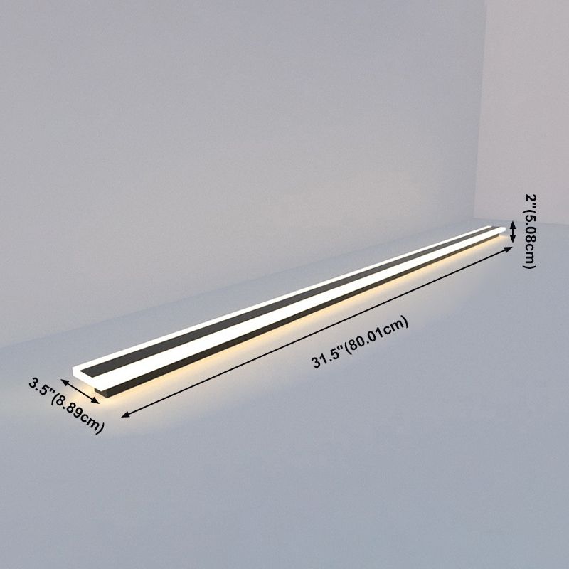 Lámpara de pared LED lineal de estilo contemporáneo 1 Luz de la pared de pared al aire libre.