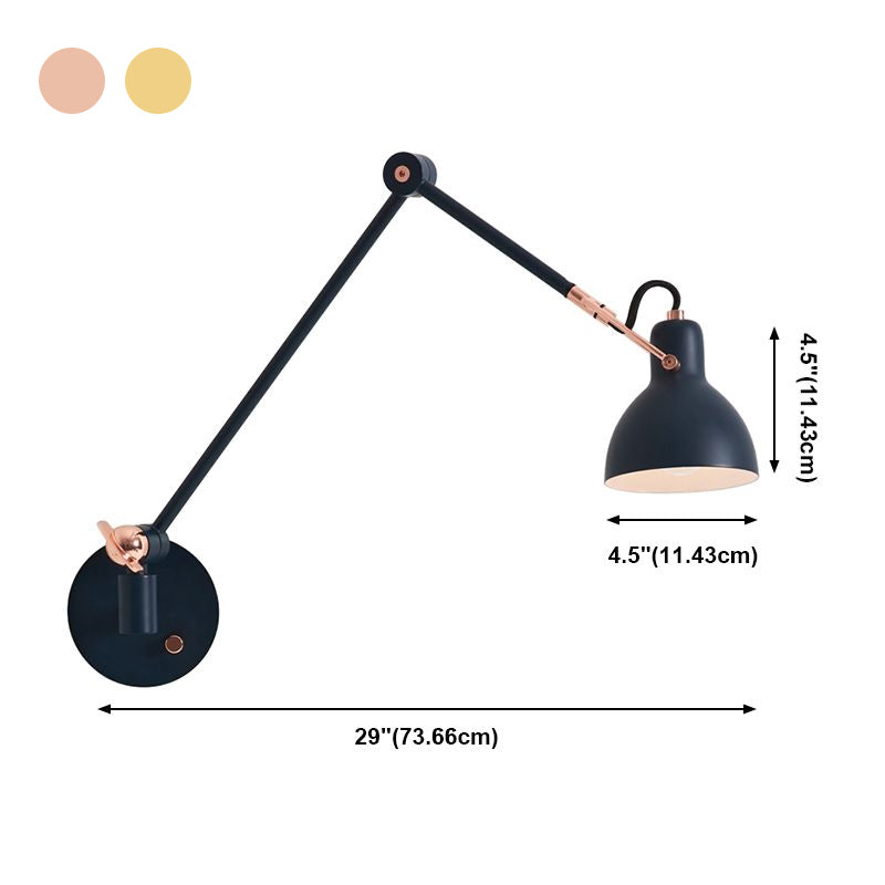 Moderner Stil Doppelarmwand Beleuchtung Metall 1 Lichtwandmontierte Beleuchtung