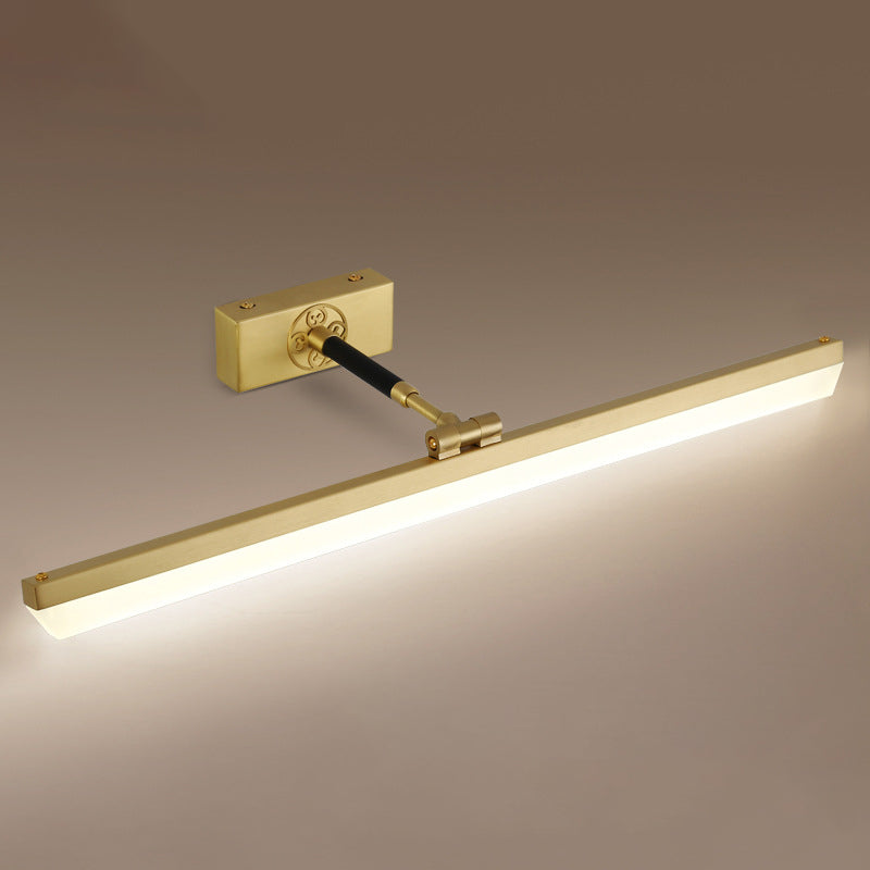 Modern Linear Vanity Lighting Fixtures Copper Wall Lighting with Acrylic Shade