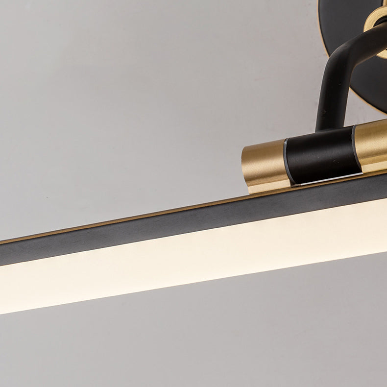 1 Light Linear Mirror Wall Lighting Modern Style Metal Wall Mounted Light Fixture