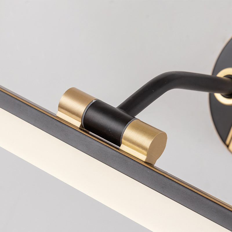 1 Light Linear Mirror Wall Lighting Modern Style Metal Wall Mounted Light Fixture