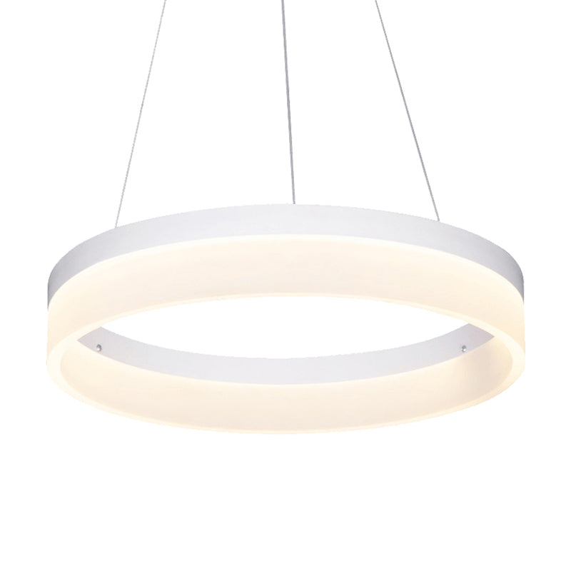 Single Tier Pendant Light Fixture Modern Circular Chandelier Lighting