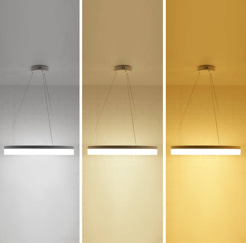 Single Tier Pendant Light Fixture Modern Circular Chandelier Lighting