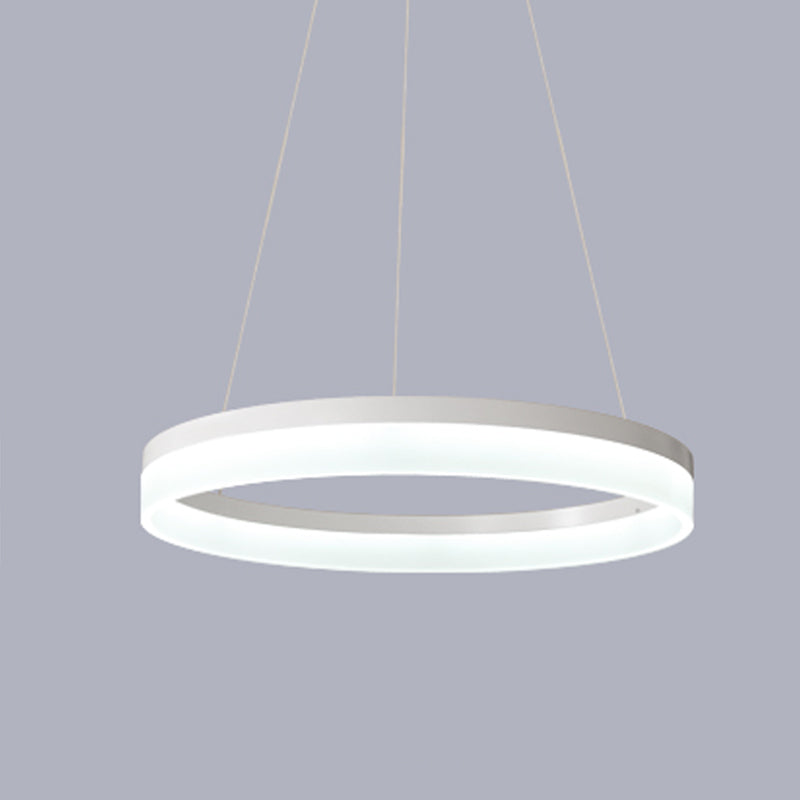 Single Tier Pendant Light Fixture Modern Circular Chandelier Lighting
