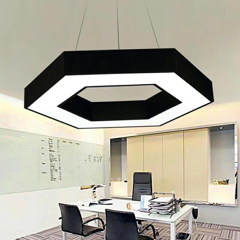 Geometry Shape Chandelier Modern Iron 1 Light Down Lighting Pendant for Office