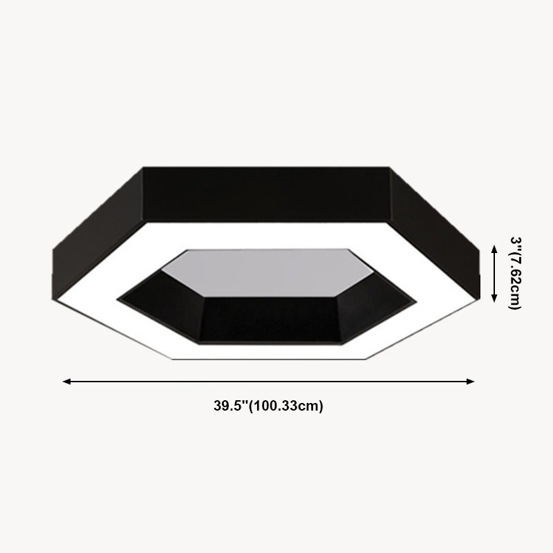 Geometry Shape Chandelier Modern Iron 1 Light Down Lighting Pendant for Office