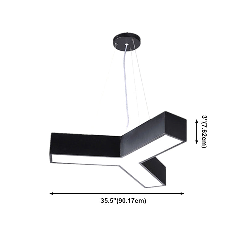 Geometry Shape Chandelier Modern Iron 1 Light Down Lighting Pendant for Office