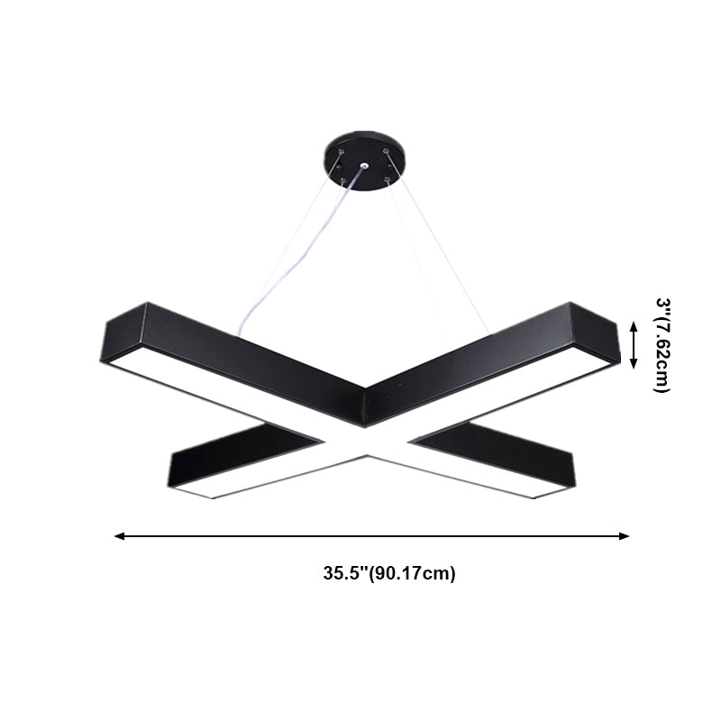 Geometry Shape Chandelier Modern Iron 1 Light Down Lighting Pendant for Office