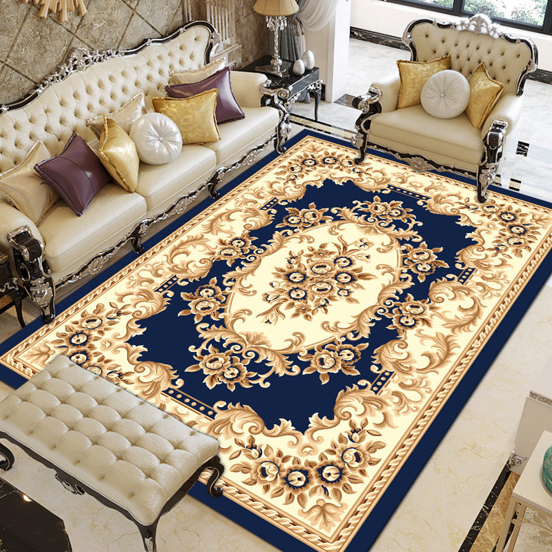 Europese woonkamer tapijt Medaillon Afdrukken Polyester Area Tapijt Anti-slip Easy Care Tapijt