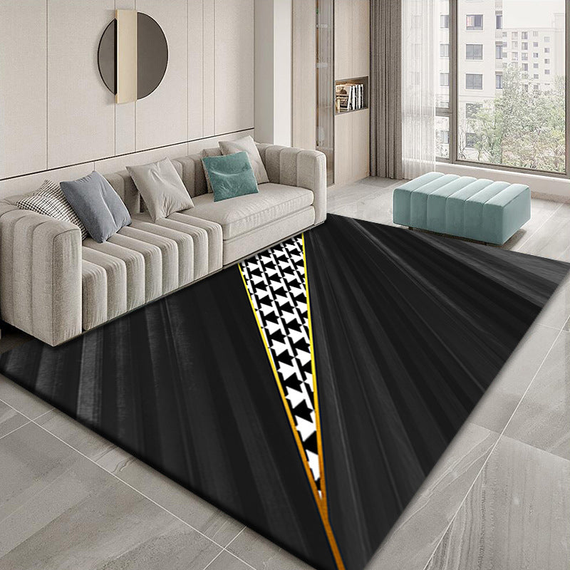 Minimalistische Houndstooth print tapijt polyester polyester binnen vloerkleed niet-slip rug tapijt voor woonkamer