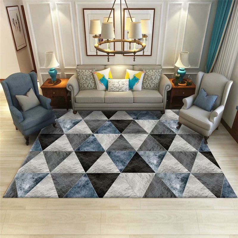 Modern Carpet Trendy Abstract Pattern Polyester Area Rug Stain Resistant Rug for Living Room