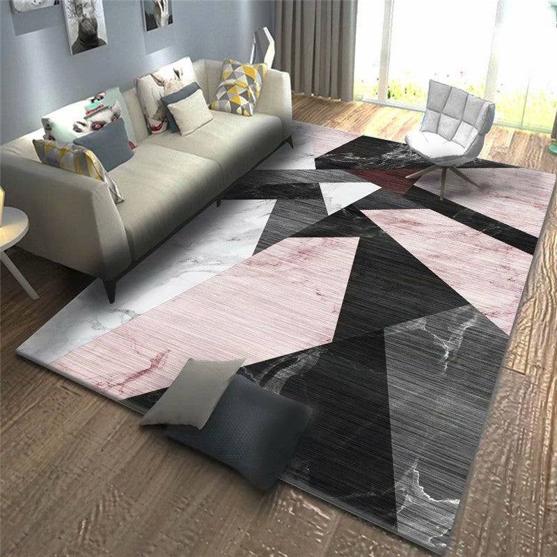 Modern Carpet Trendy Abstract Pattern Polyester Area Rug Stain Resistant Rug for Living Room