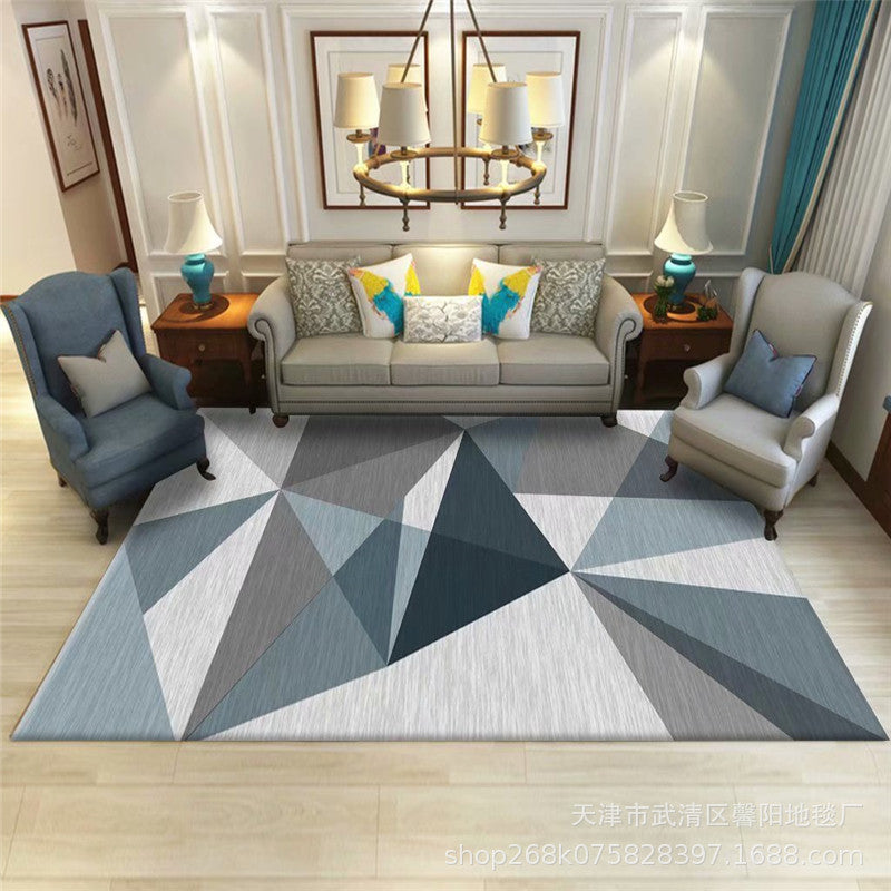 Modern Carpet Trendy Abstract Pattern Polyester Area Rug Stain Resistant Rug for Living Room