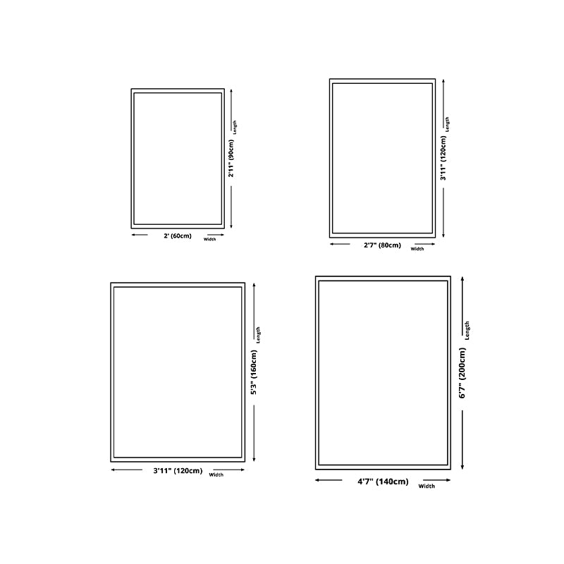 Modern Carpet Trendy Abstract Pattern Polyester Area Rug Stain Resistant Rug for Living Room