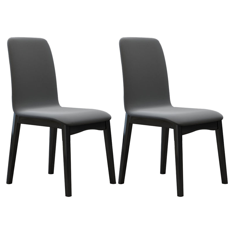 Chaise d'appoint de salon industrielle rembourrée, finition mate, chaise de salle à manger à dossier solide (Ensemble de 2)