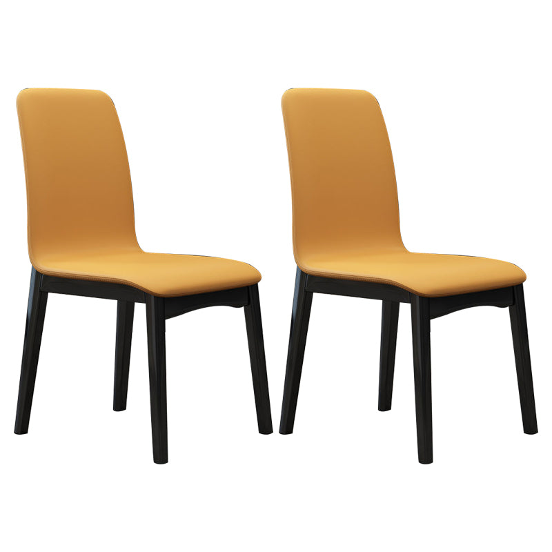 Chaise d'appoint de salon industrielle rembourrée, finition mate, chaise de salle à manger à dossier solide (Ensemble de 2)
