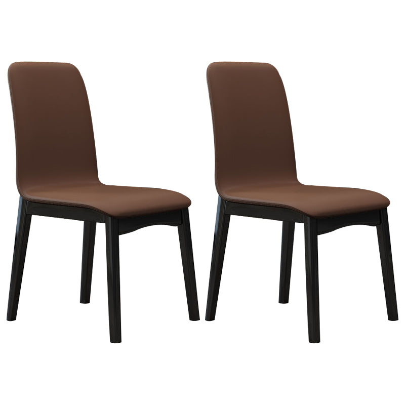 Chaise d'appoint de salon industrielle rembourrée, finition mate, chaise de salle à manger à dossier solide (Ensemble de 2)