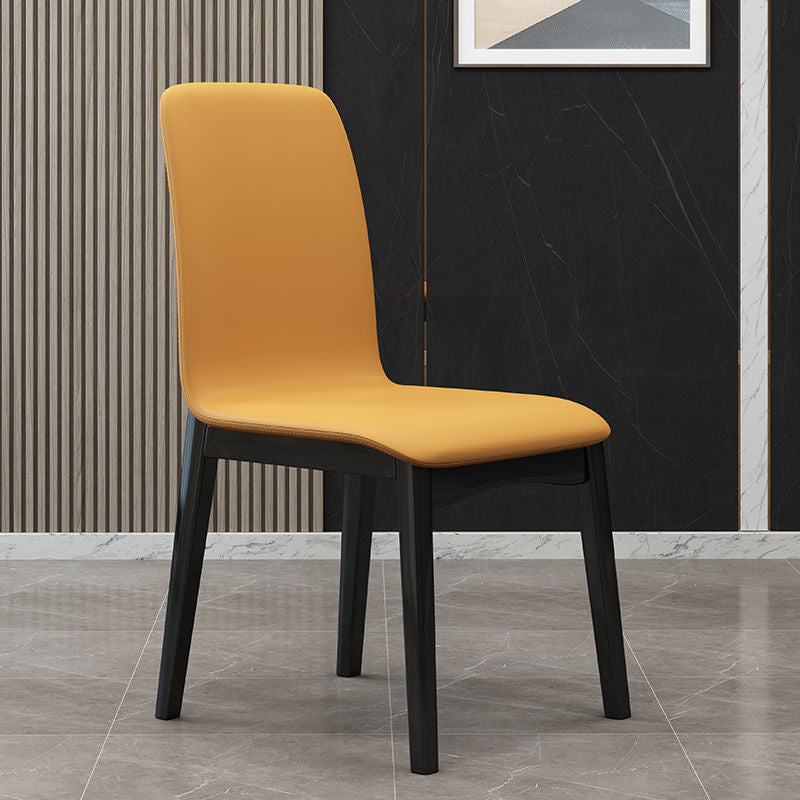 Chaise d'appoint de salon industrielle rembourrée, finition mate, chaise de salle à manger à dossier solide (Ensemble de 2)