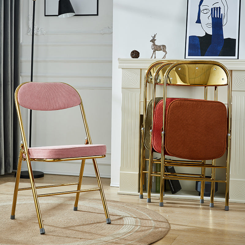 Upholstered Scandinavian Home Side Chair Matte Finish Folding Dining Chair