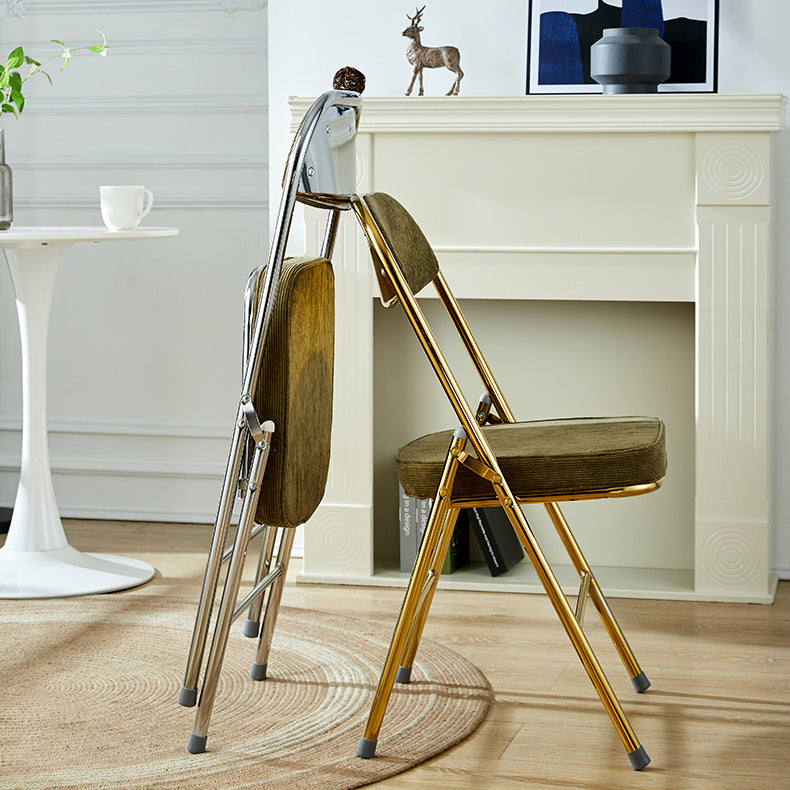 Upholstered Scandinavian Home Side Chair Matte Finish Folding Dining Chair