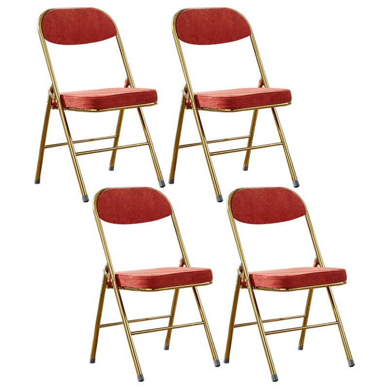 Upholstered Scandinavian Home Side Chair Matte Finish Folding Dining Chair