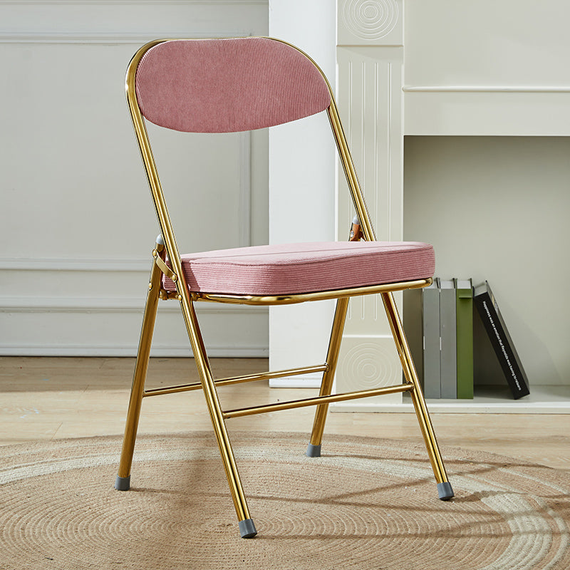 Upholstered Scandinavian Home Side Chair Matte Finish Folding Dining Chair
