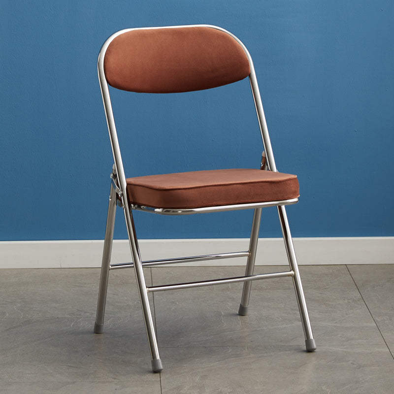 Upholstered Scandinavian Home Side Chair Matte Finish Folding Dining Chair