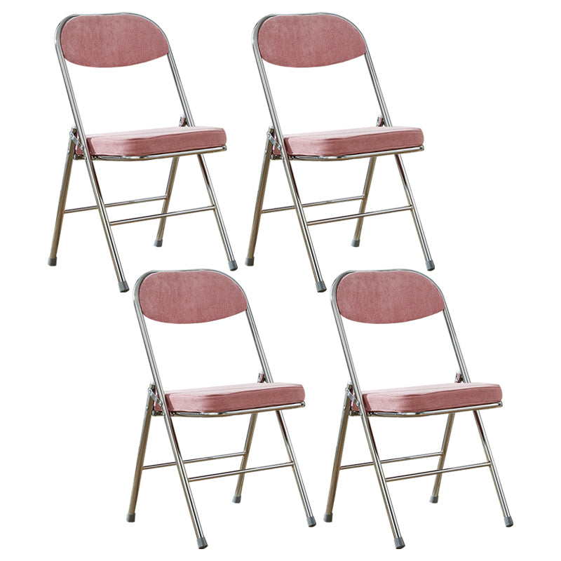 Upholstered Scandinavian Home Side Chair Matte Finish Folding Dining Chair