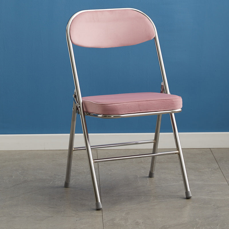 Upholstered Scandinavian Home Side Chair Matte Finish Folding Dining Chair