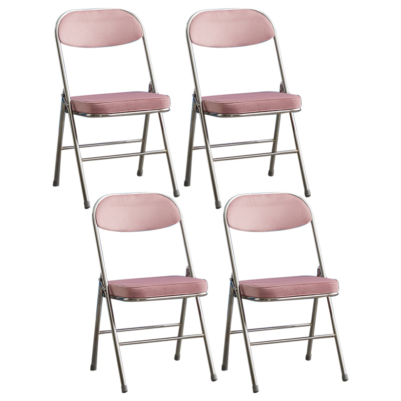 Upholstered Scandinavian Home Side Chair Matte Finish Folding Dining Chair