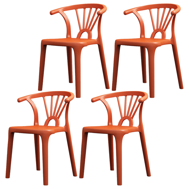 Parte posterior plástica del listón de la silla lateral casera contemporánea del final mate que cena la silla