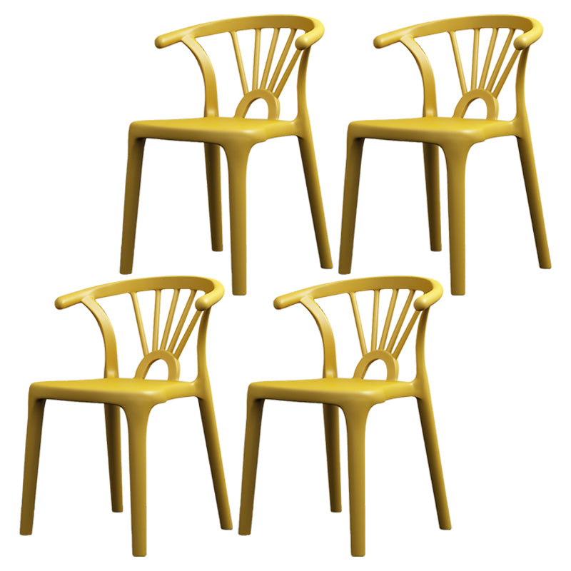 Parte posterior plástica del listón de la silla lateral casera contemporánea del final mate que cena la silla