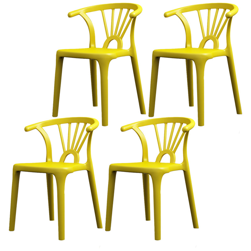 Parte posterior plástica del listón de la silla lateral casera contemporánea del final mate que cena la silla
