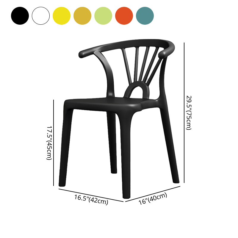 Parte posterior plástica del listón de la silla lateral casera contemporánea del final mate que cena la silla