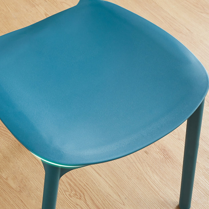 Sillas de comedor de plástico de estilo moderno, silla apilable de comedor con respaldo abierto para cocina (juego de 4)