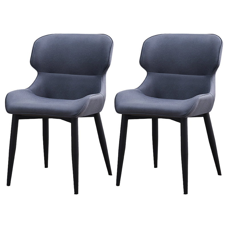Contemporary Style Kitchen Metal Dining Chairs Dining Wingback Arm Side Chairs
