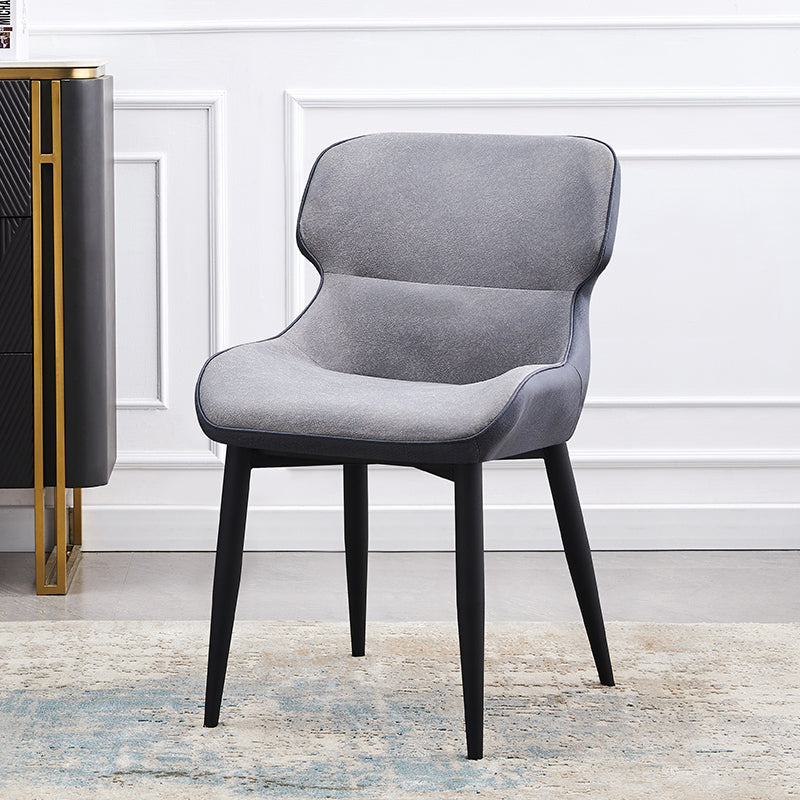 Contemporary Style Kitchen Metal Dining Chairs Dining Wingback Arm Side Chairs