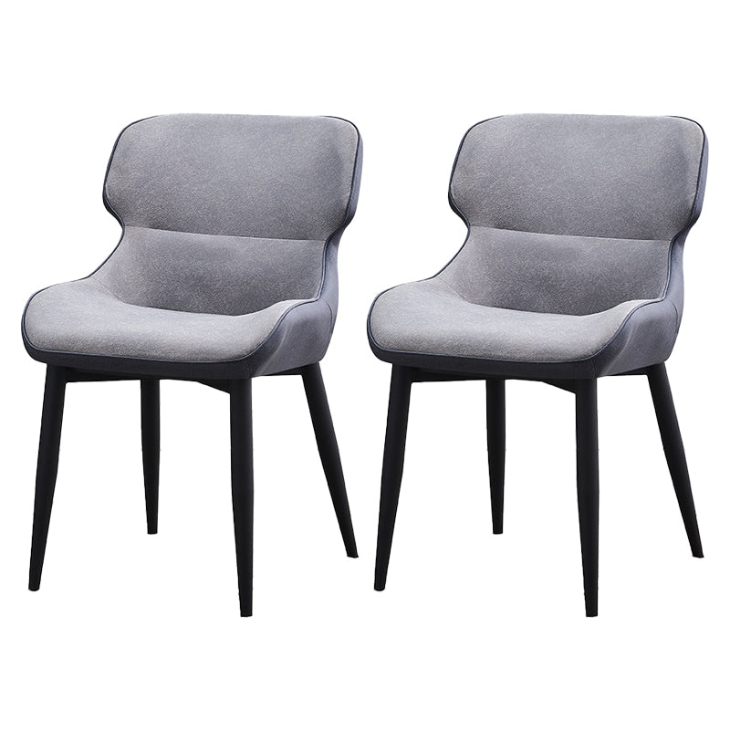 Contemporary Style Kitchen Metal Dining Chairs Dining Wingback Arm Side Chairs