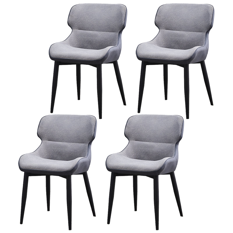 Contemporary Style Kitchen Metal Dining Chairs Dining Wingback Arm Side Chairs