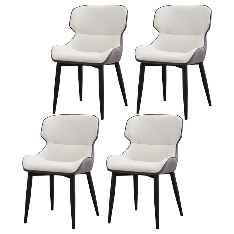 Contemporary Style Kitchen Metal Dining Chairs Dining Wingback Arm Side Chairs