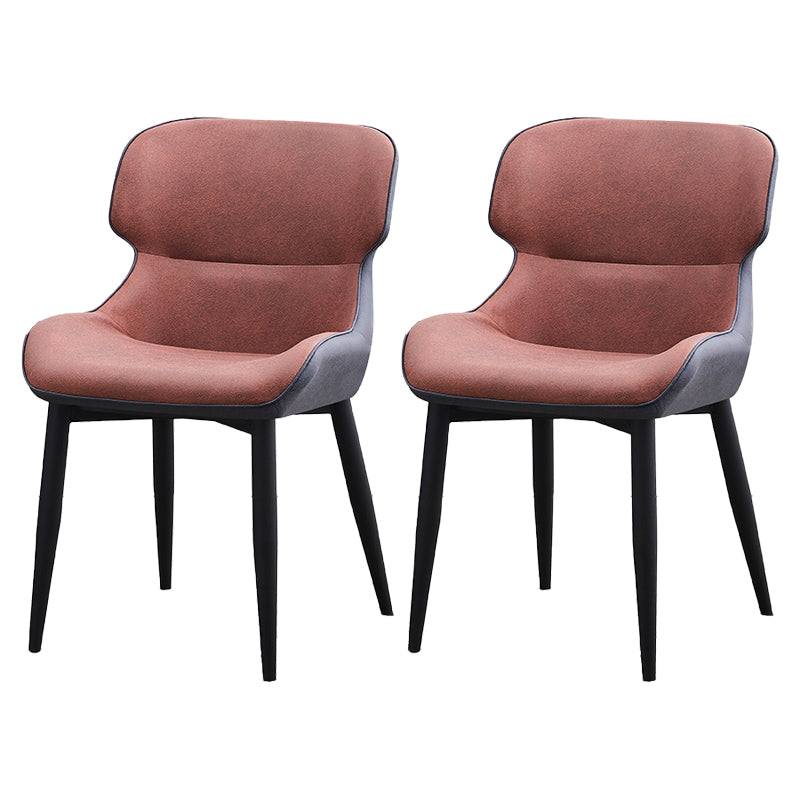 Contemporary Style Kitchen Metal Dining Chairs Dining Wingback Arm Side Chairs