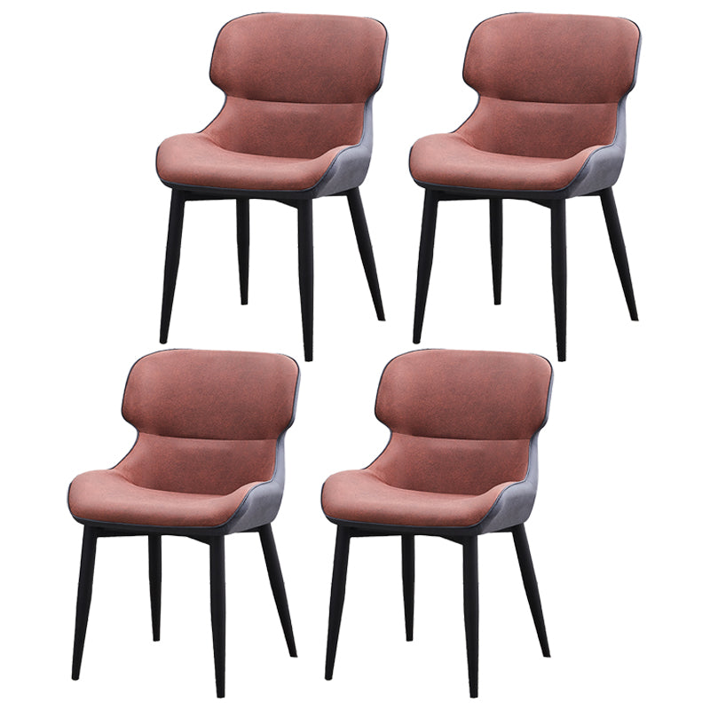 Contemporary Style Kitchen Metal Dining Chairs Dining Wingback Arm Side Chairs