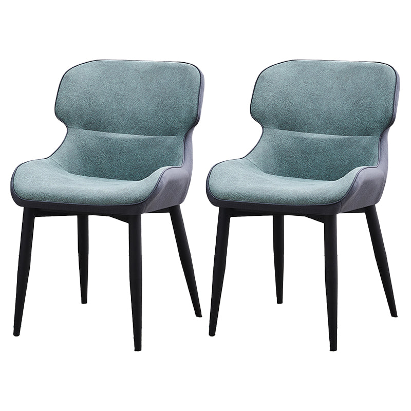 Contemporary Style Kitchen Metal Dining Chairs Dining Wingback Arm Side Chairs