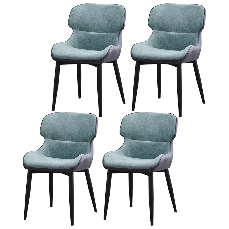 Contemporary Style Kitchen Metal Dining Chairs Dining Wingback Arm Side Chairs
