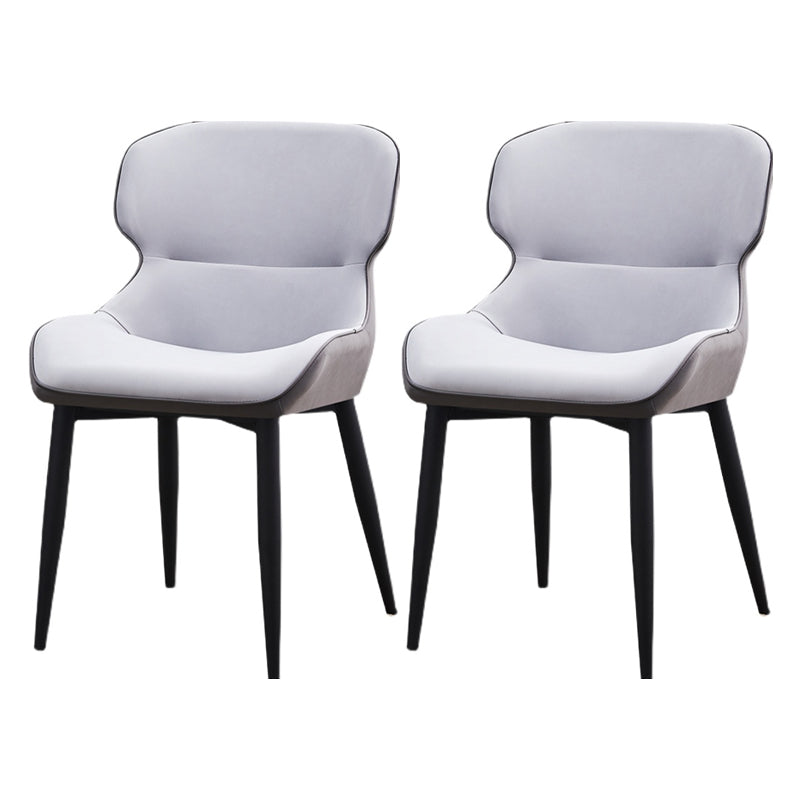 Contemporary Style Kitchen Metal Dining Chairs Dining Wingback Arm Side Chairs