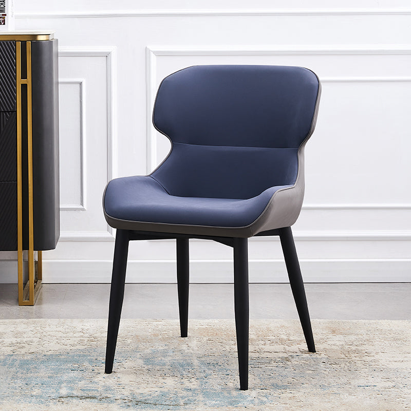 Contemporary Style Kitchen Metal Dining Chairs Dining Wingback Arm Side Chairs