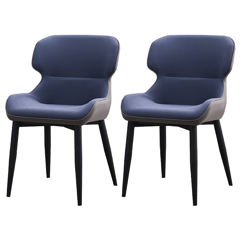 Contemporary Style Kitchen Metal Dining Chairs Dining Wingback Arm Side Chairs