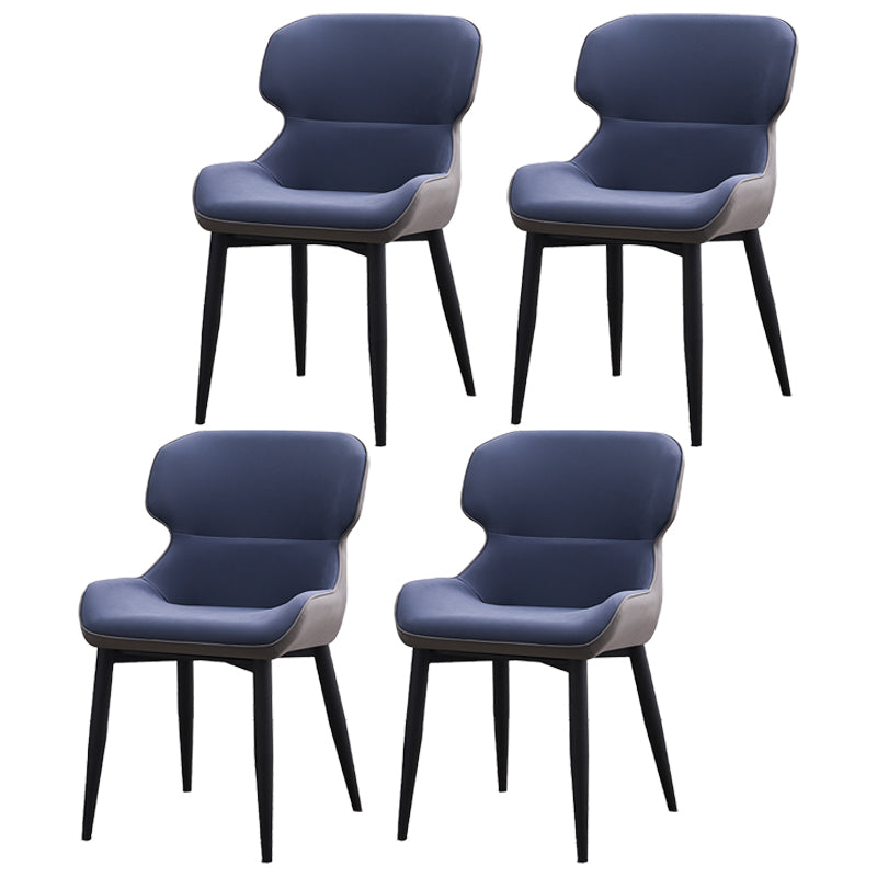 Contemporary Style Kitchen Metal Dining Chairs Dining Wingback Arm Side Chairs