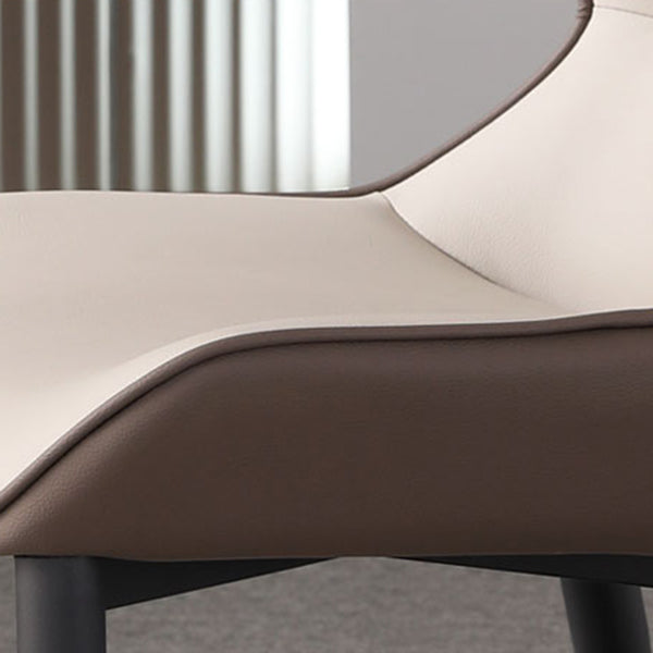 Silla de comedor de metal para cocina de estilo moderno, sillas laterales sin brazos con respaldo de alas (juego de 2)